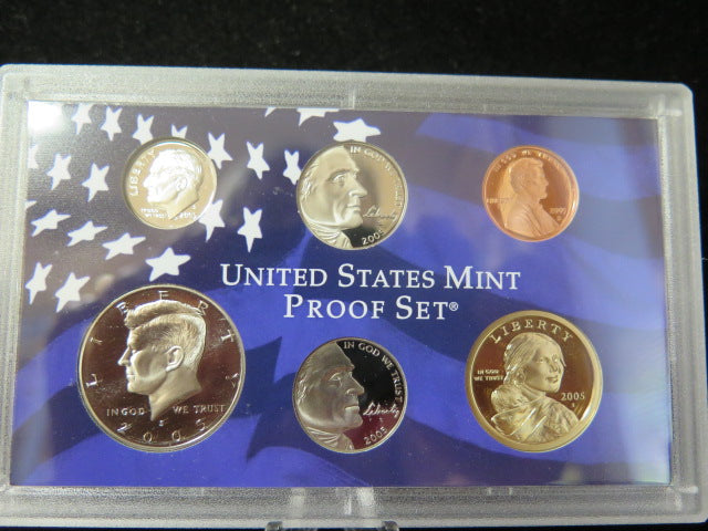 2005 Proof Set, 11 Coin Proof Set, Encased in Original Government Packaging.