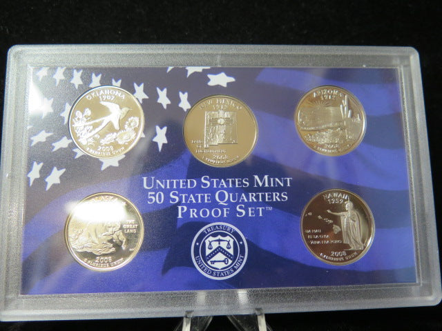 2008 Proof Set, 14 Coin Proof Set, Encased in Original Government Packaging.