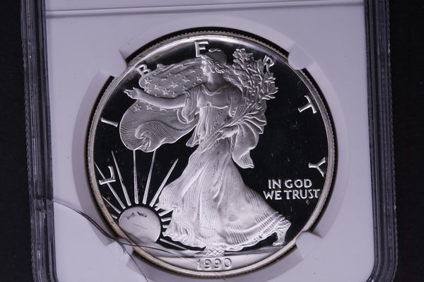 1990-S Silver Eagle $1. NGC Graded PF-68 Ultra Cameo.  Store #03492