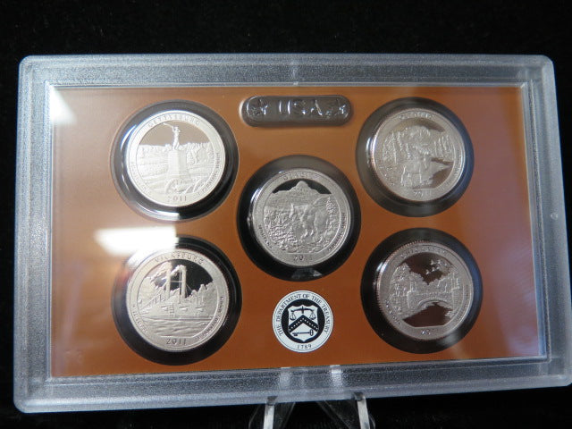 2011 Proof Set, 14 Coin Proof Set, Encased in Original Government Packaging.
