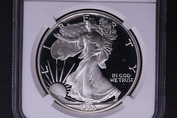 1990-S Silver Eagle $1. NGC Graded PF-69 Ultra Cameo.  Store #03494
