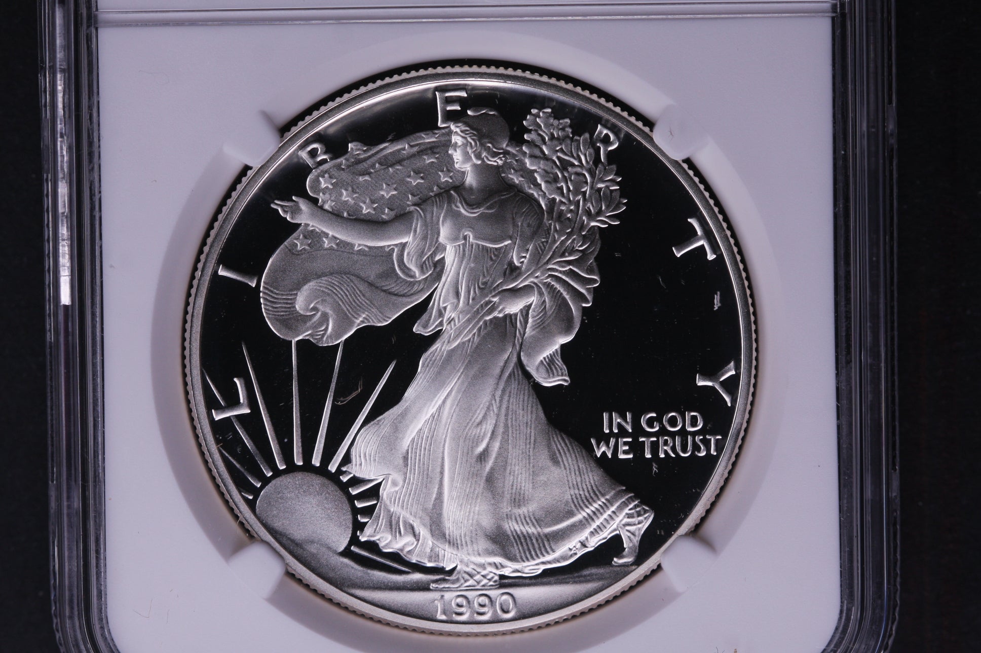 1990-S Silver Eagle $1. NGC Graded PF-69 Ultra Cameo. Store #AE0025