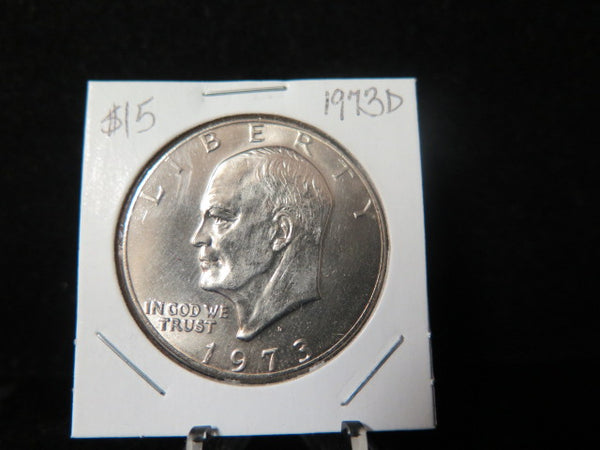 1973-D Eisenhower Dollar. Un-Circulated Condition.  Removed from a U.S. Mint Set.