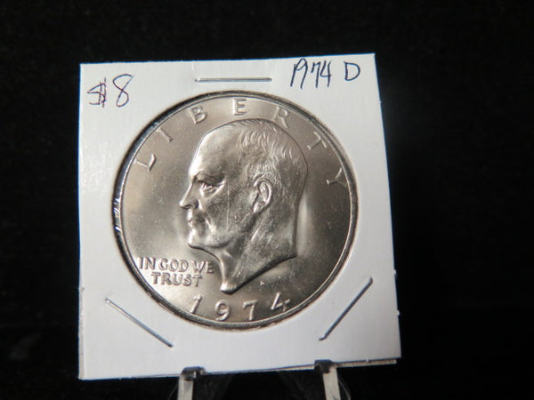 1974-D Eisenhower Dollar. UN-Circulated, Removed From a U.S. Mint Set.