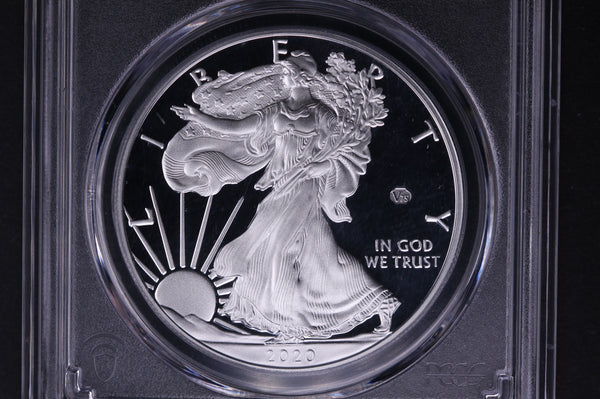 2020-W American Silver Eagle. V-75 Privy. 'Tough Date', 1st Strike, PCGS PR-70. #05523