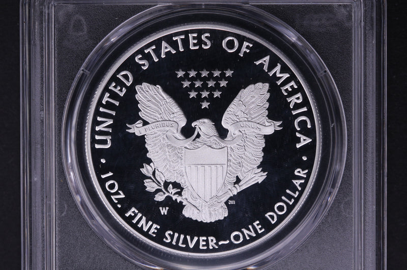 2020-W American Silver Eagle. V-75 Privy. 'Tough Date', 1st Strike, PCGS PR-70.
