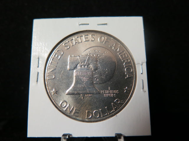 1976-D Eisenhower Dollar, Type 2. UN-Circulated, Removed From a U.S. Mint Set.