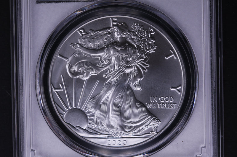 2020 (W)  American Silver Eagle. Gem UN-Circulated. PCGS MS-70.