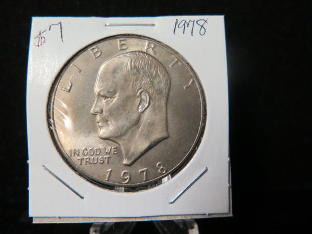 1978 Eisenhower Dollar. UN-Circulated, Removed From a U.S. Mint Set.
