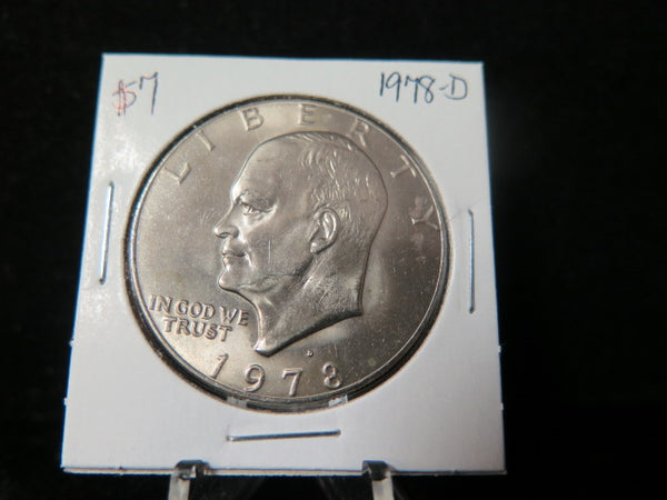 1978-D Eisenhower Dollar. UN-Circulated, Removed From a U.S. Mint Set.