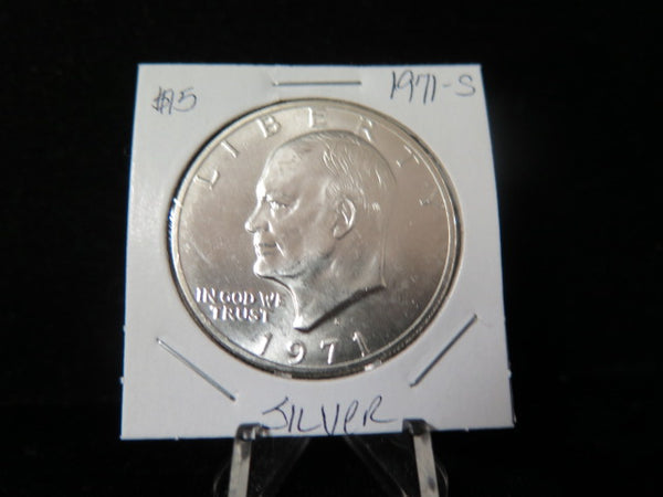 1971-S Eisenhower Dollar, Silver. Un-Circulated Condition.  Removed from a U.S. Mint Set.