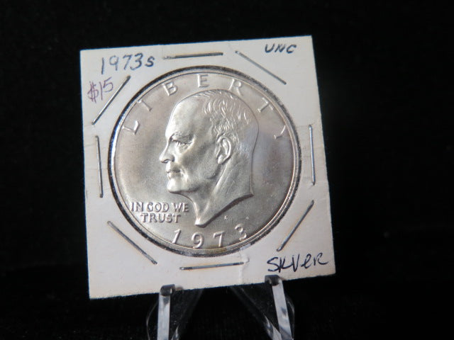 1973-S Eisenhower Dollar, Silver. Un-Circulated Condition.