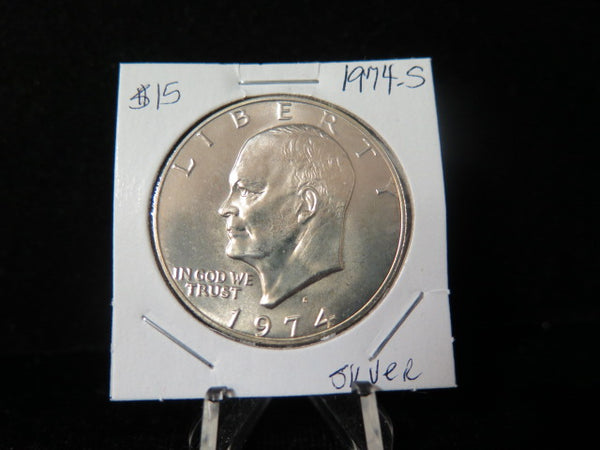1974-S Eisenhower Dollar, Silver.  Un-Circulated Condition.
