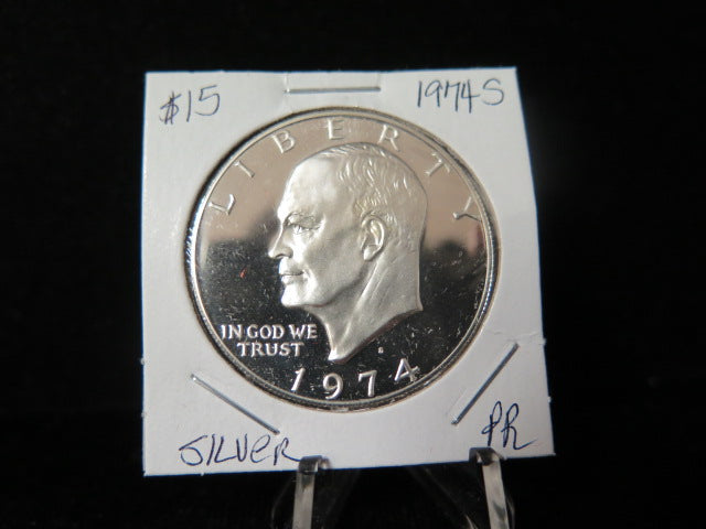 1974-S Eisenhower Dollar, Silver Proof.  Un-Circulated Condition.