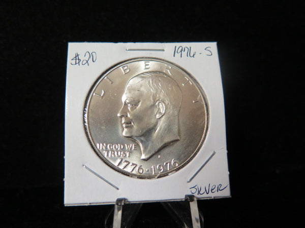 1976-S Eisenhower Dollar, Silver.  Un-Circulated Condition.