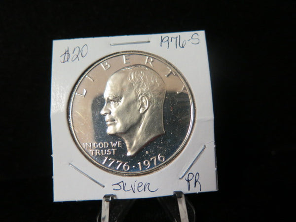 1976-S Eisenhower Dollar, Silver Proof.  Un-Circulated Condition.