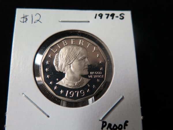 1979-S Susan B. Anthony Dollar, Proof, Type 1. Un-Circulated Coin.