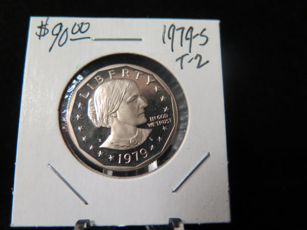 1979-S Susan B. Anthony Dollar, Proof, Type 2. Un-Circulated Coin.