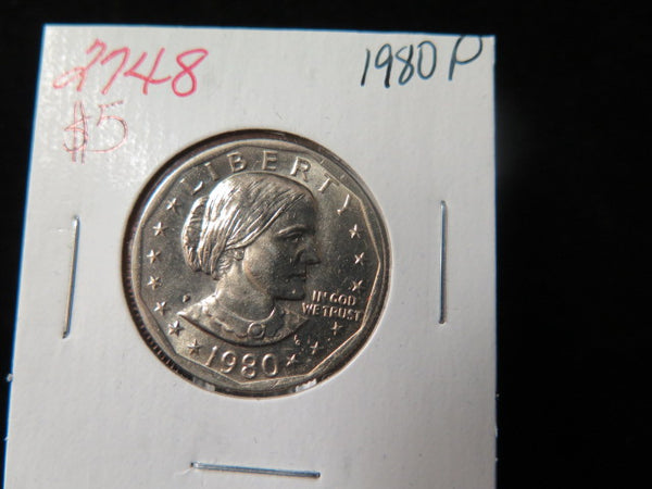 1980-P Susan B. Anthony Dollar. Un-Circulated Coin.