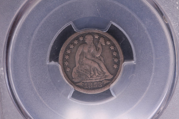 1853-O Seated Liberty Dime, PCGS F-15, Coin Store #05543