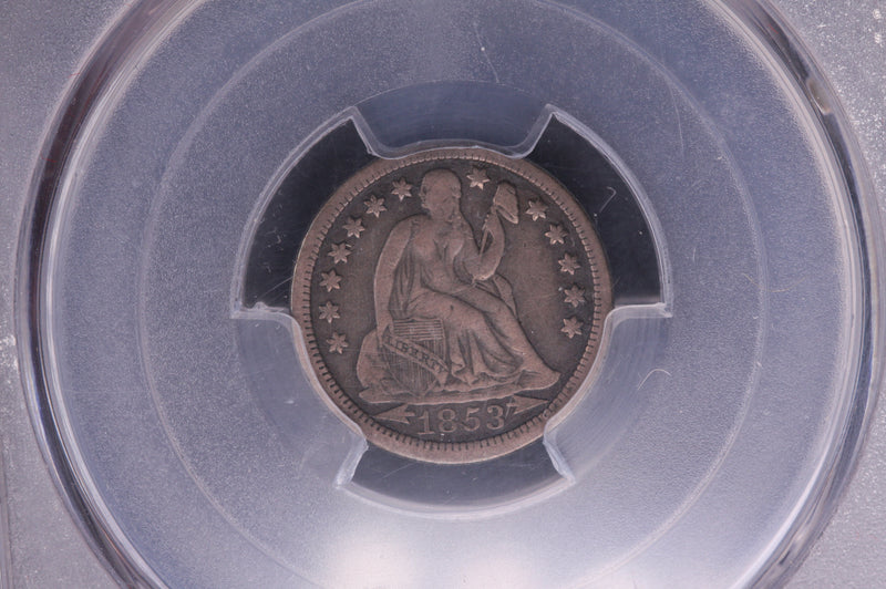 1853-O Seated Liberty Dime, PCGS F-15, Coin Store