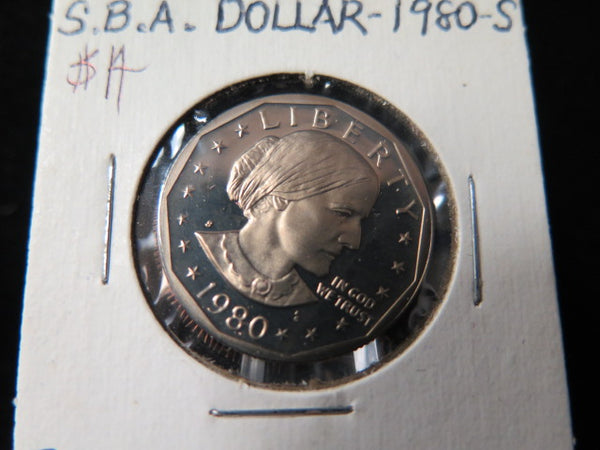 1980-S Susan B. Anthony Dollar Proof Coin. Un-Circulated Coin.
