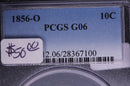 1856-O Seated Liberty Dime, PCGS G-06, Store Sale
