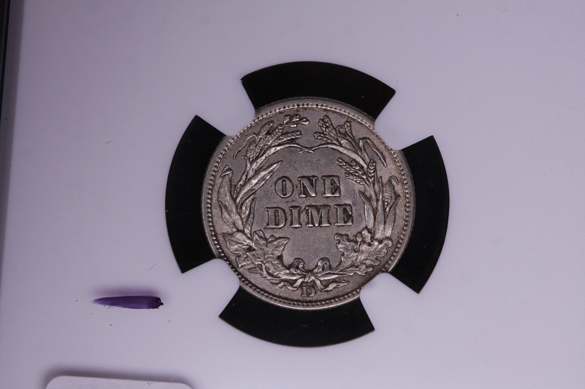 1906-D Barber Silver Dime, NGC Graded AU-53. Store #05553