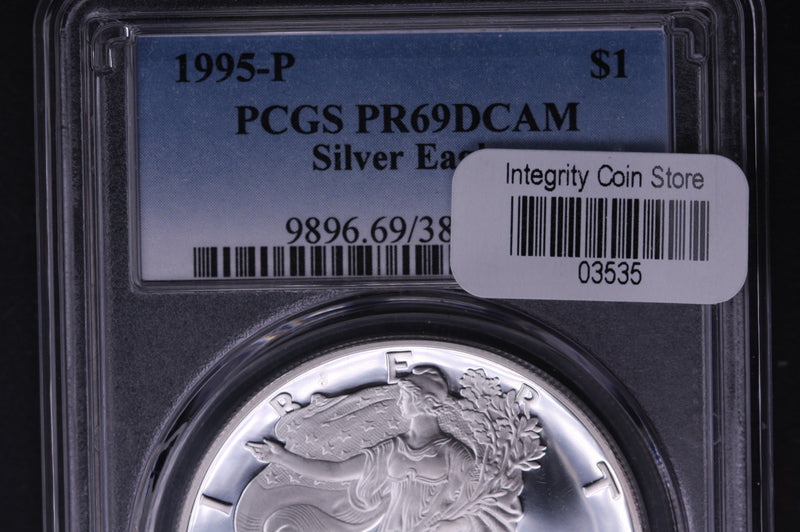 1995-P Silver Eagle $1. PCGS Graded PR-69 DCAM. Store
