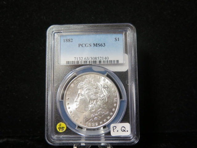 1882 Morgan Silver Dollar, PCGS Graded MS 63 UNC.  Store