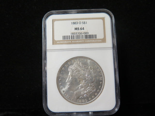 1883-O Morgan Silver Dollar, NGC Graded MS 64 UNC.  Store #03123
