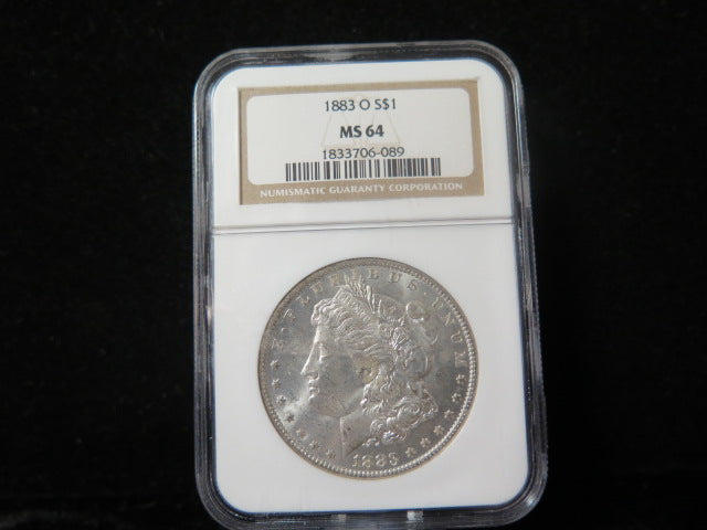 1883-O Morgan Silver Dollar, NGC Graded MS 64 UNC.  Store