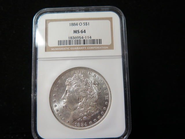 1884-O Morgan Silver Dollar, NGC Graded MS 64 Store