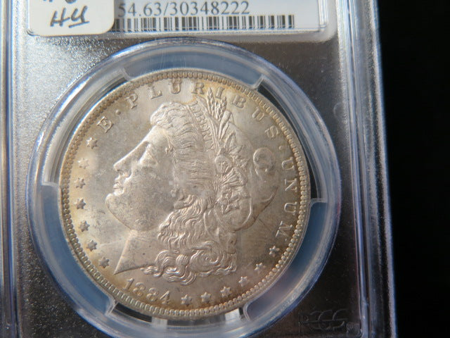 1884-O Morgan Silver Dollar, PCGS Graded MS 63 UNC.  Store