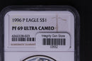 1996-P Silver Eagle $1. NGC Graded PF-69 Ultra Cameo. Store