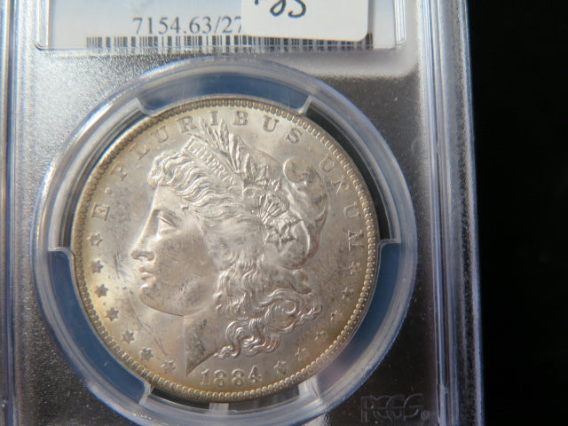 1884-O Morgan Silver Dollar, PCGS Graded MS 63 UNC.  Store