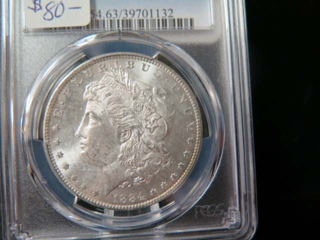 1884-O Morgan Silver Dollar, PCGS Graded MS 63 UNC.  Store