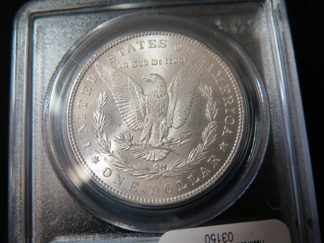1885 Morgan Silver Dollar, PCGS Graded MS 63 UNC.  Store #03150
