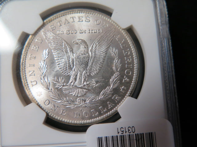 1885-O Morgan Silver Dollar, NGC Graded MS 63 UNC.  Store