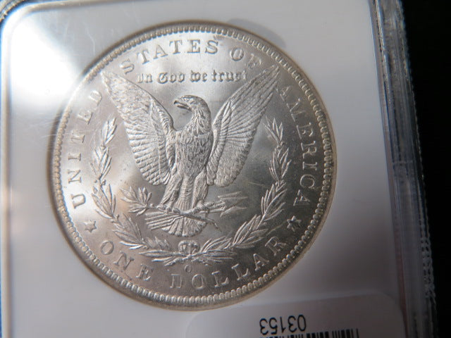 1885-O Morgan Silver Dollar, NGC Graded MS 63 UNC.  Store