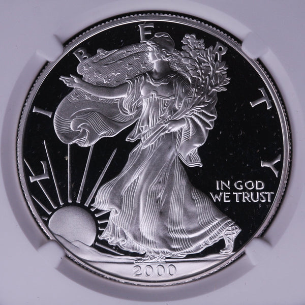 2000-P Silver Eagle $1. NGC Graded PF-69 Ultra Cameo. Store #AE0057