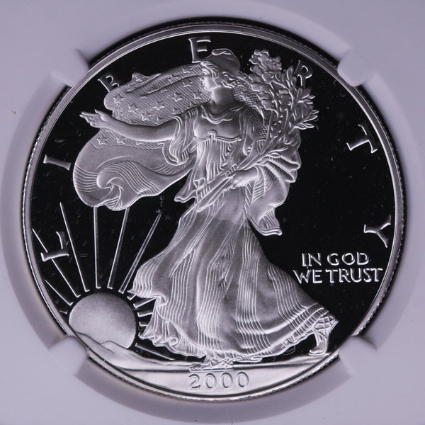 2000-P Proof Silver Eagle $1. NGC Graded PF-69 Ultra Cameo. Store #AE0056.