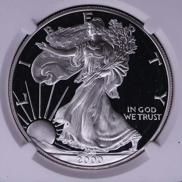 2000-P Silver Eagle $1. NGC Graded PF-69 Ultra Cameo. Store #AE0058