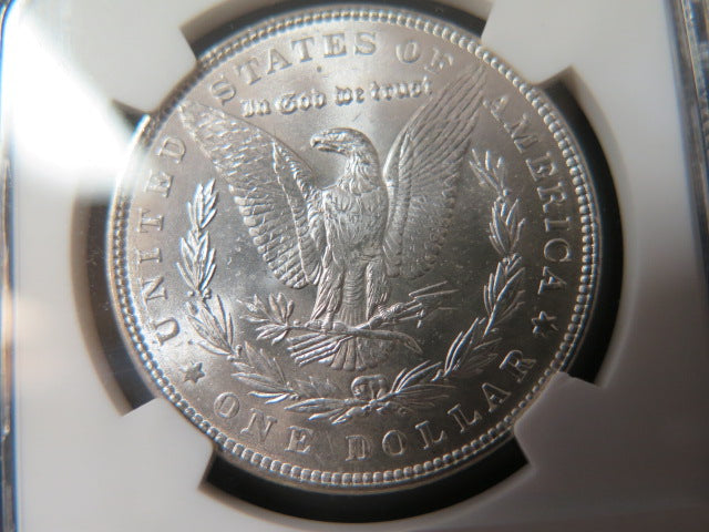 1886 Morgan Silver Dollar, NGC Graded MS 63.  Store