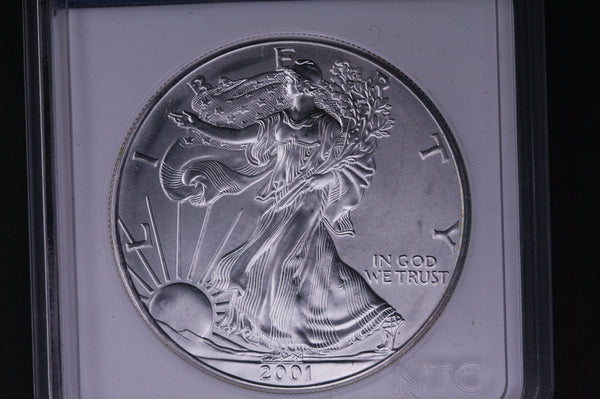 2001 Silver Eagle $1. NTC - WTC Ground Zero Recovered. Store #03578