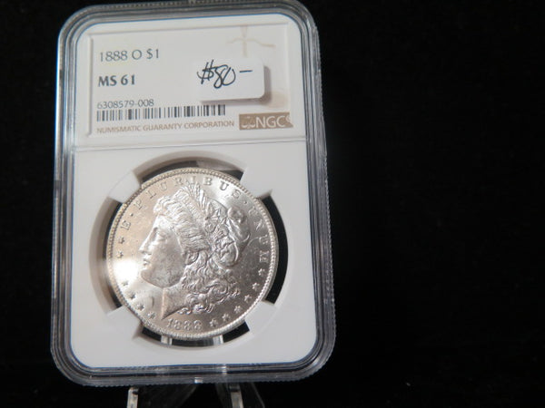 1888-O Morgan Silver Dollar, NGC Graded MS 61.  Store #03169