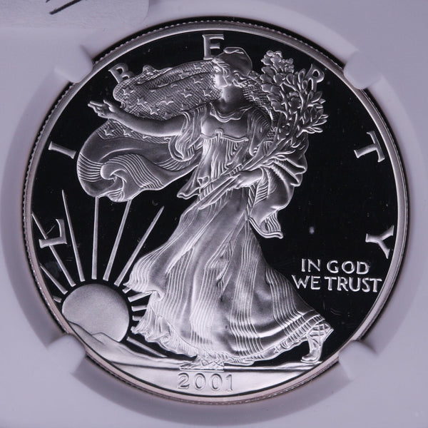 2001-W Silver Eagle $1. NGC Graded PF-70 Ultra Cameo. Store #03586