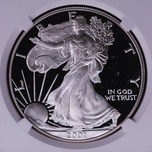 2001-W Silver Eagle $1. NGC Graded PF-70 Ultra Cameo. Store #03587