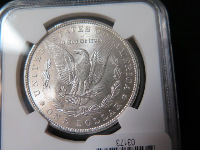 1889 Morgan Silver Dollar, NGC Graded MS 63.  Store