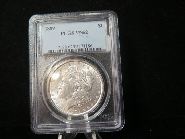 1889 Morgan Silver Dollar, PCGS Graded MS 62.  Store #03175